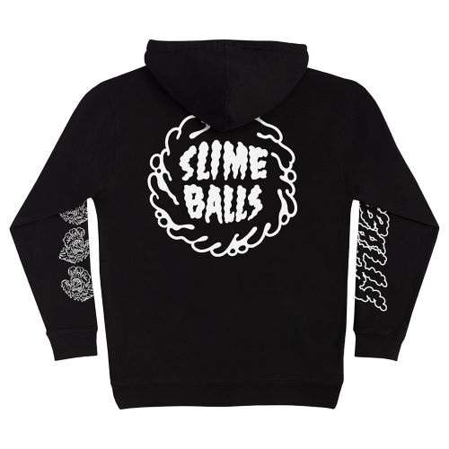 Slime Balls Mono Splat Black White Hoodie