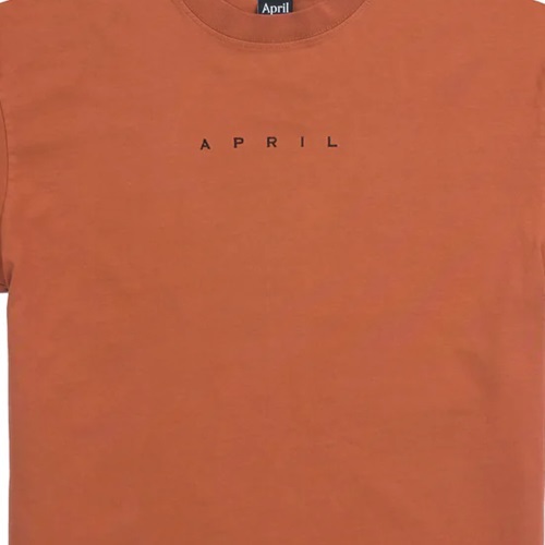 April AP Embroidery Orange T-Shirt [Size: XL]