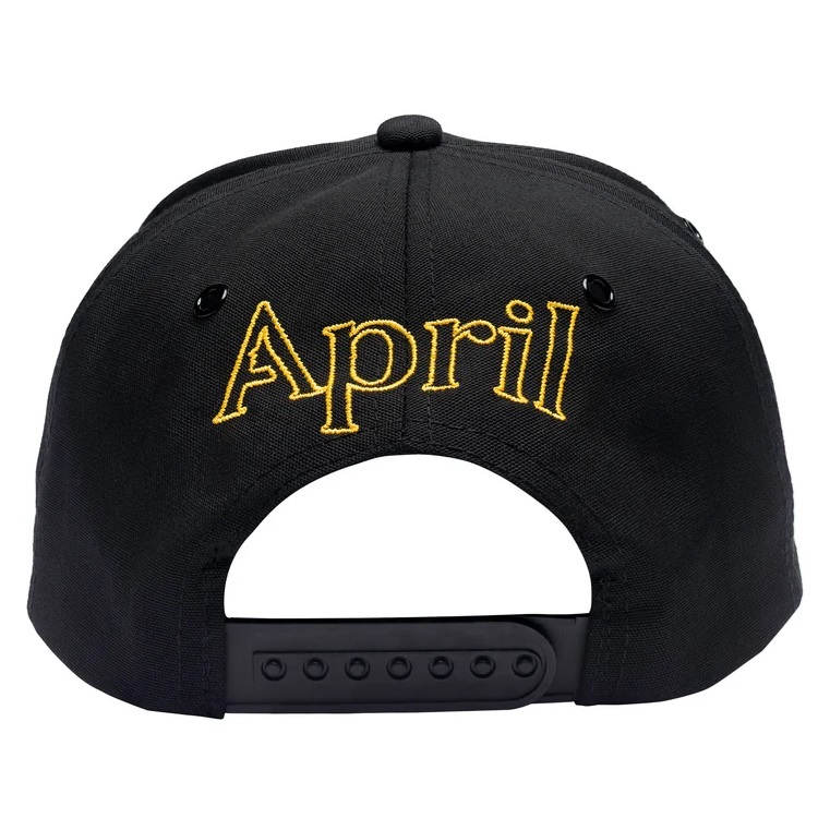 April EMB Black Golden Yellow Snapback Hat