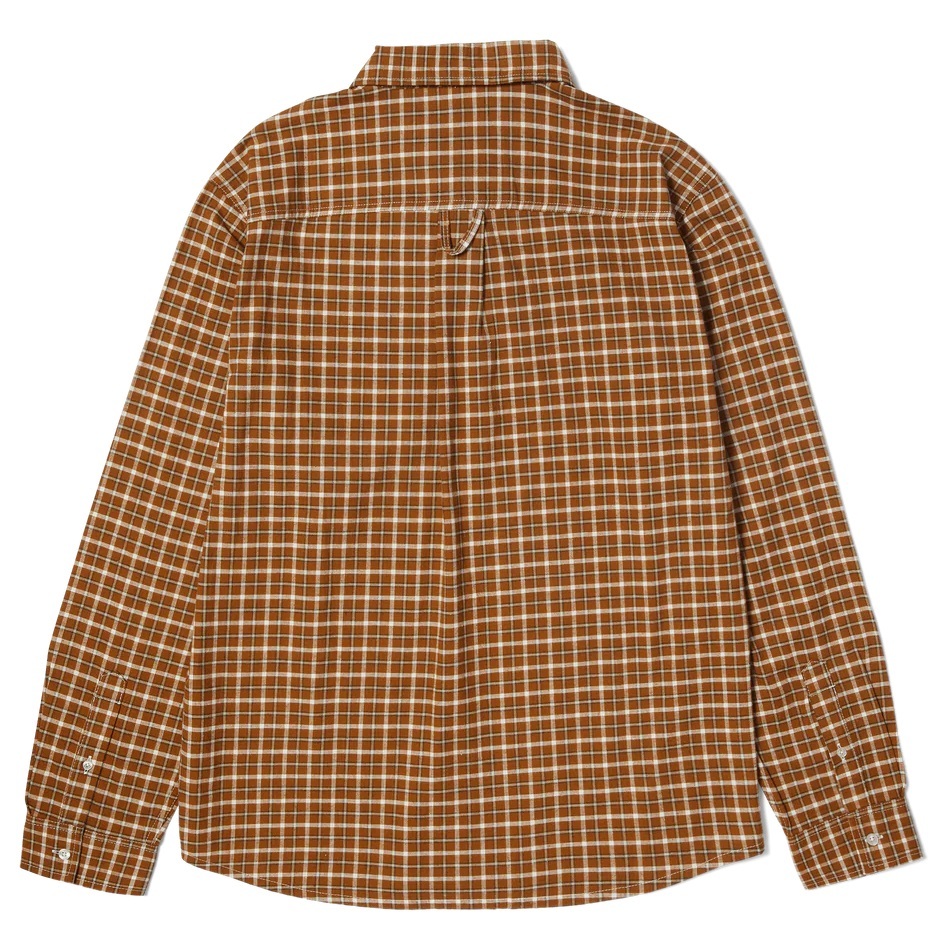 Huf Echo Oxford Plaid Russet Button Up Shirt