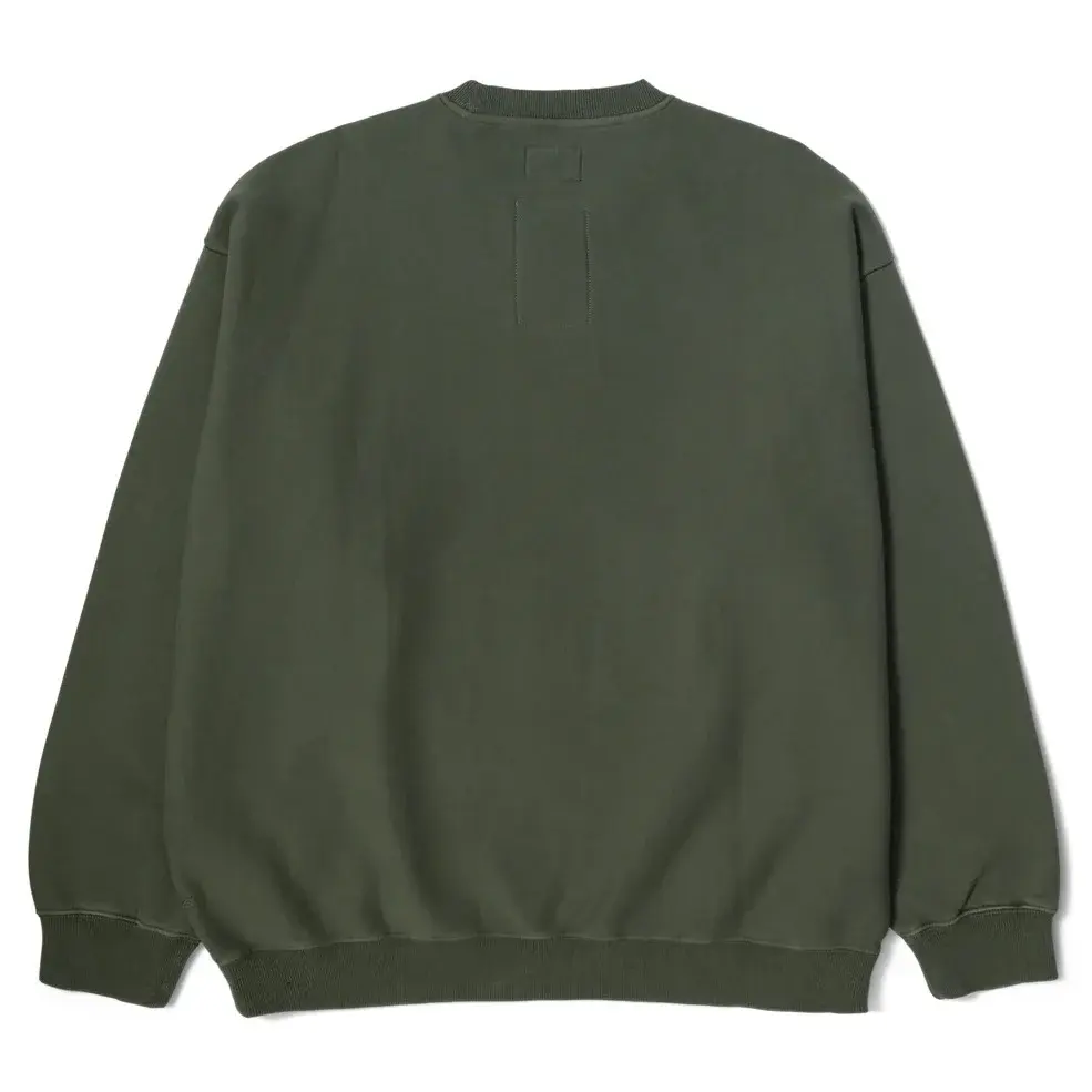 Huf Mason Fleece Hunter Green Crew Jumper