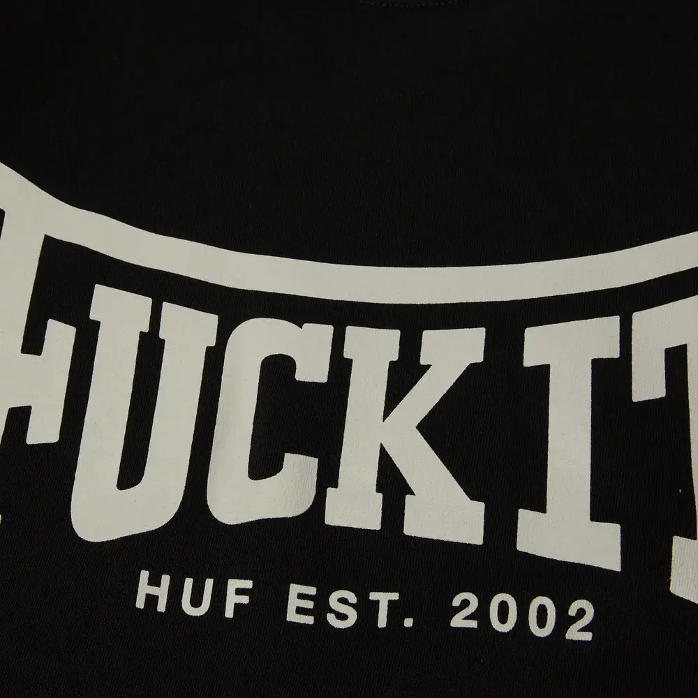 HUF Throwing Hands Black Long Sleeve Shirt