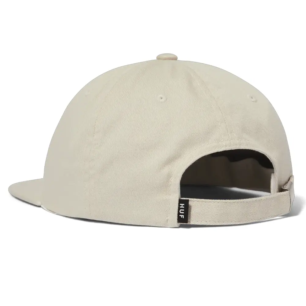 HUF Distressed Logo Linen 5 Panel Hat