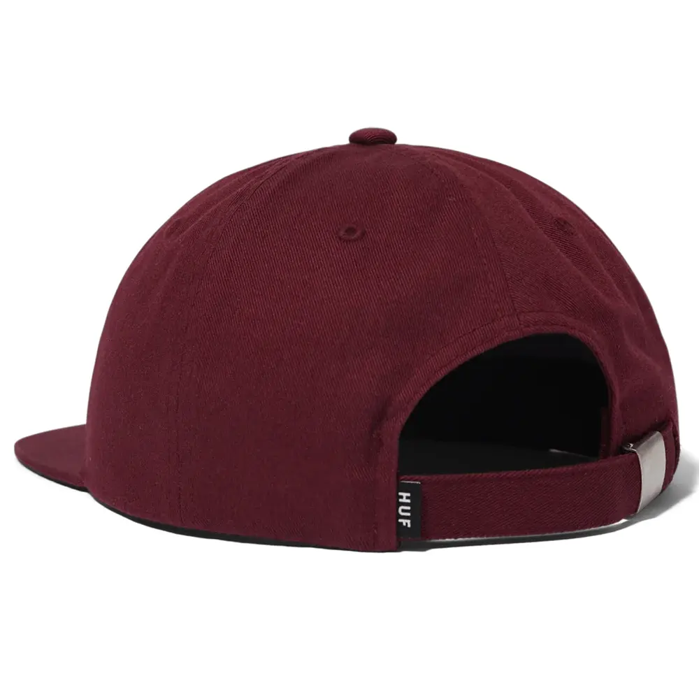 HUF Distressed Logo Raisin 5 Panel Hat