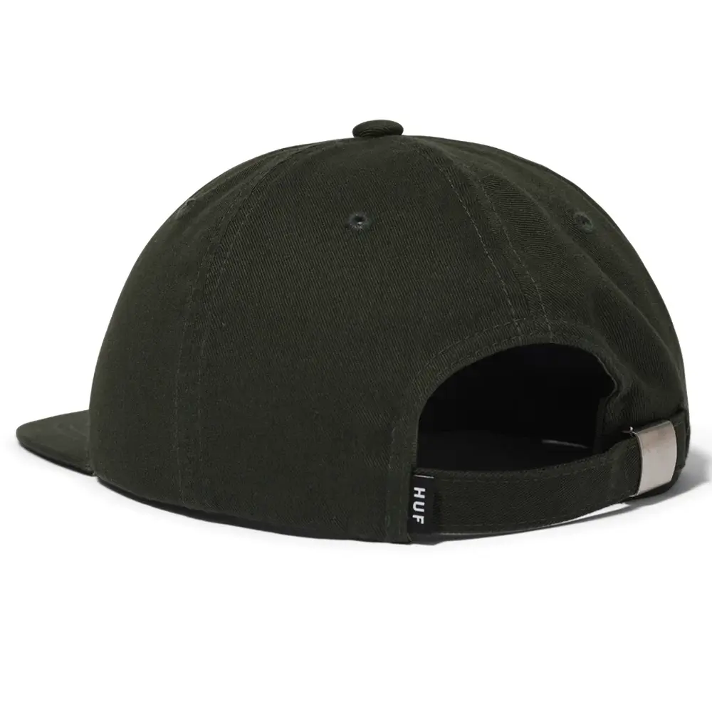 HUF Distressed Logo Hunter Green 5 Panel Hat