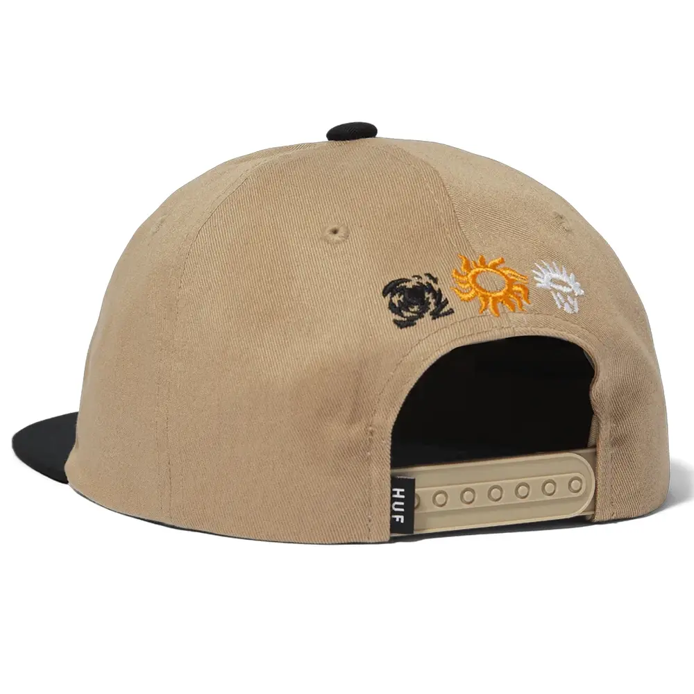 HUF Movement Brown 6 Panel Snapback Hat