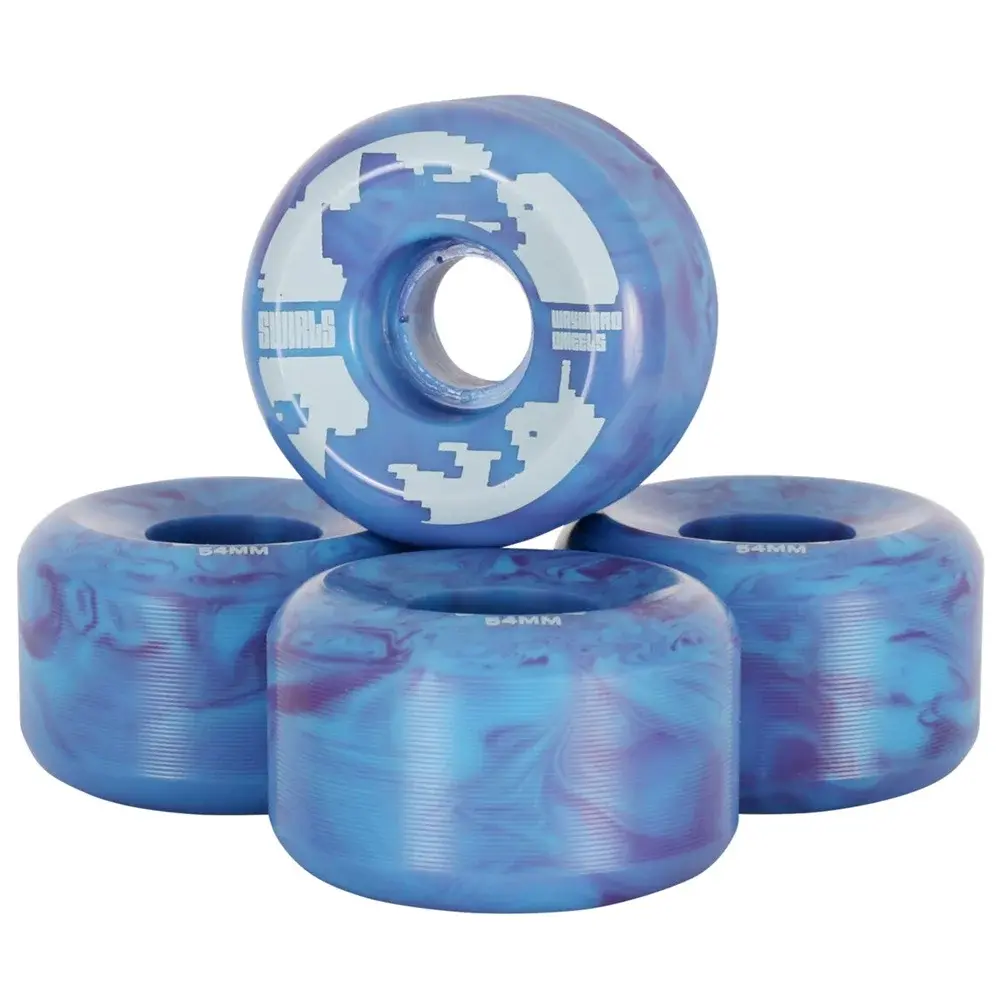 Wayward Turquoise Purple Swirl Formula 83B 54mm Skateboard Wheels