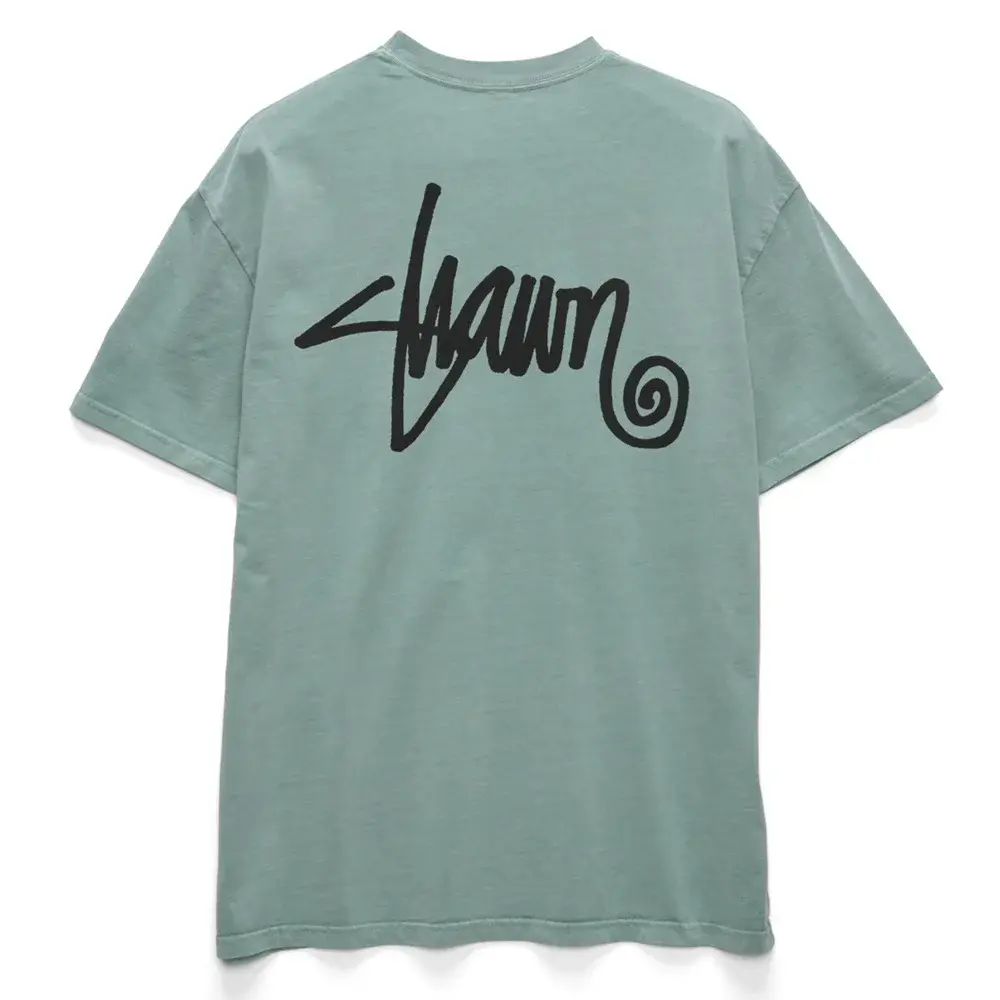 S-Double Shawn Script Washed Sage T-Shirt [Size: S]