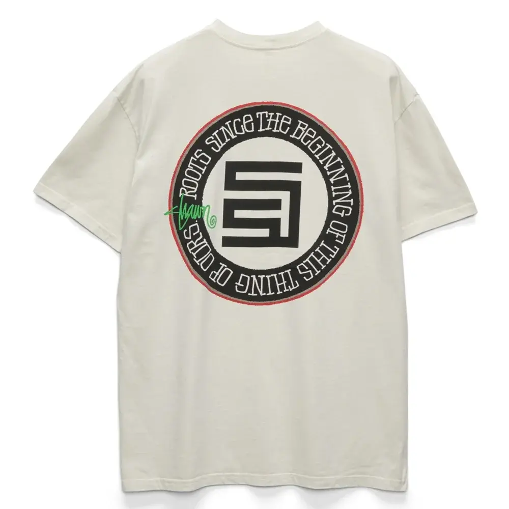 S-Double Roots Dot White T-Shirt [Size: L]