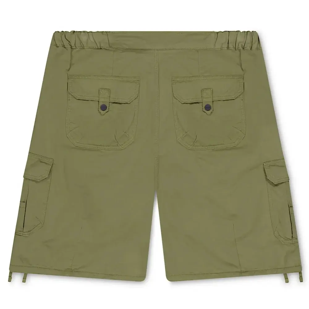 Ichpig Para Washed Olive Cargo Shorts [Size: S]