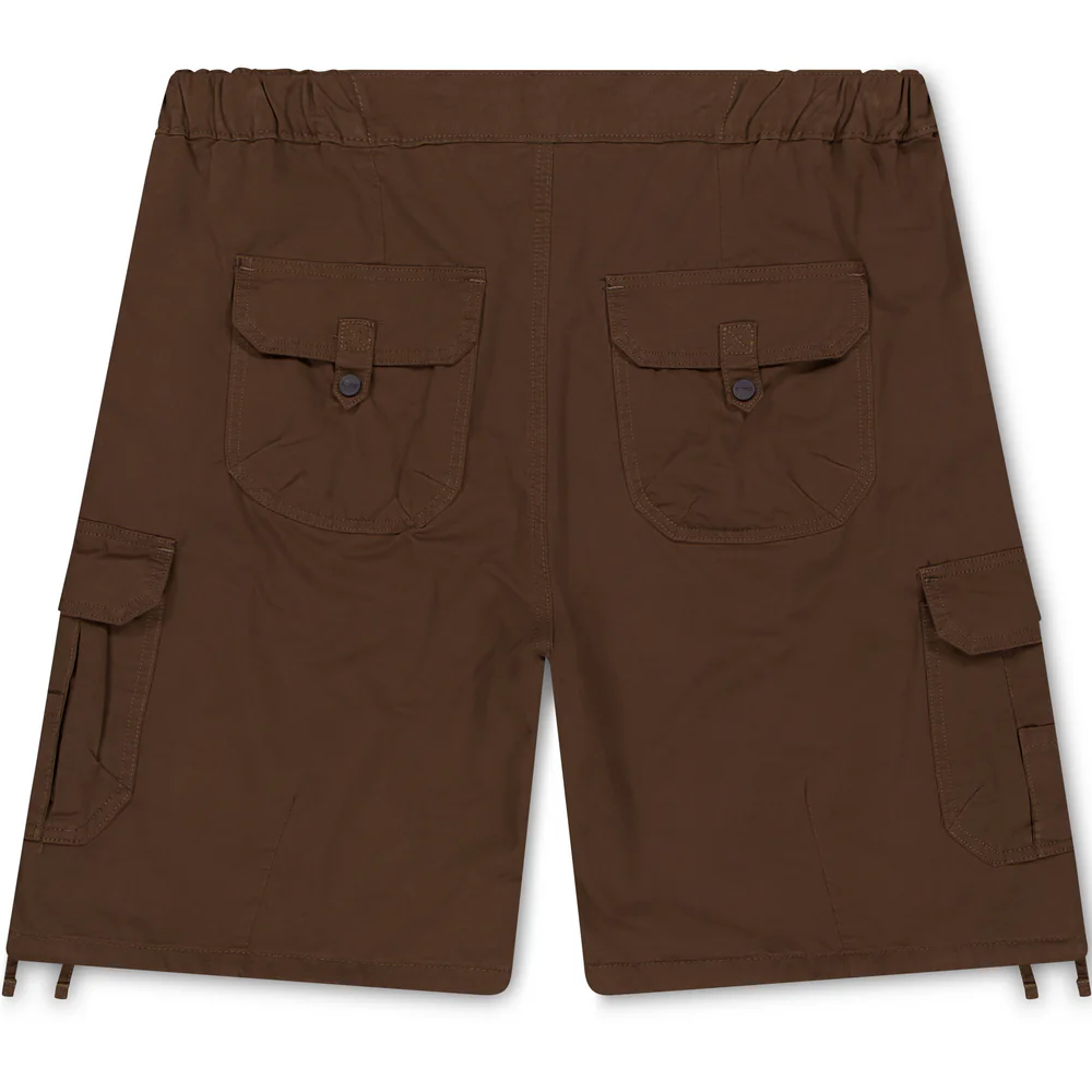 Ichpig Para Washed Brown Cargo Shorts [Size: S]