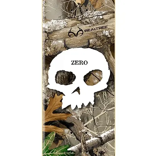 Zero Single Skull Realtree White 8.5 Skateboard Deck