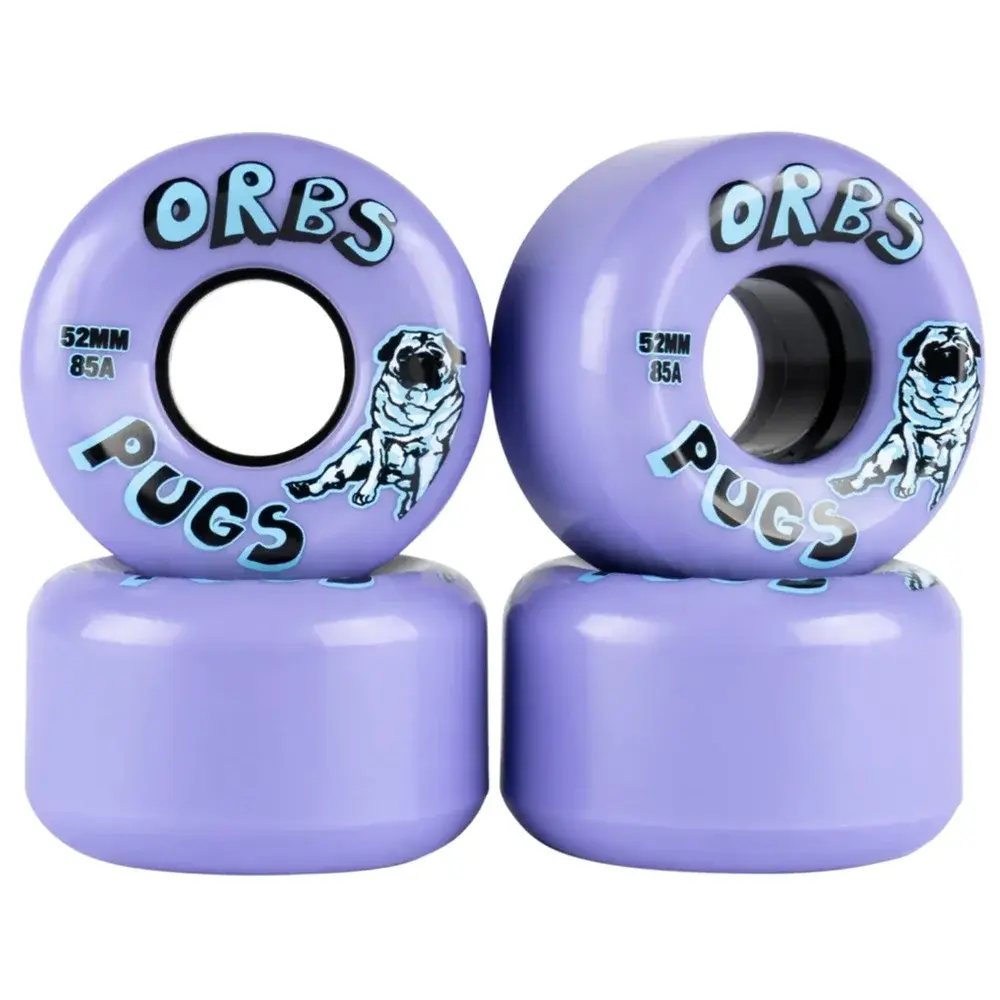 Welcome Orbs Pugs Lavender 85A 52mm Skateboard Wheels