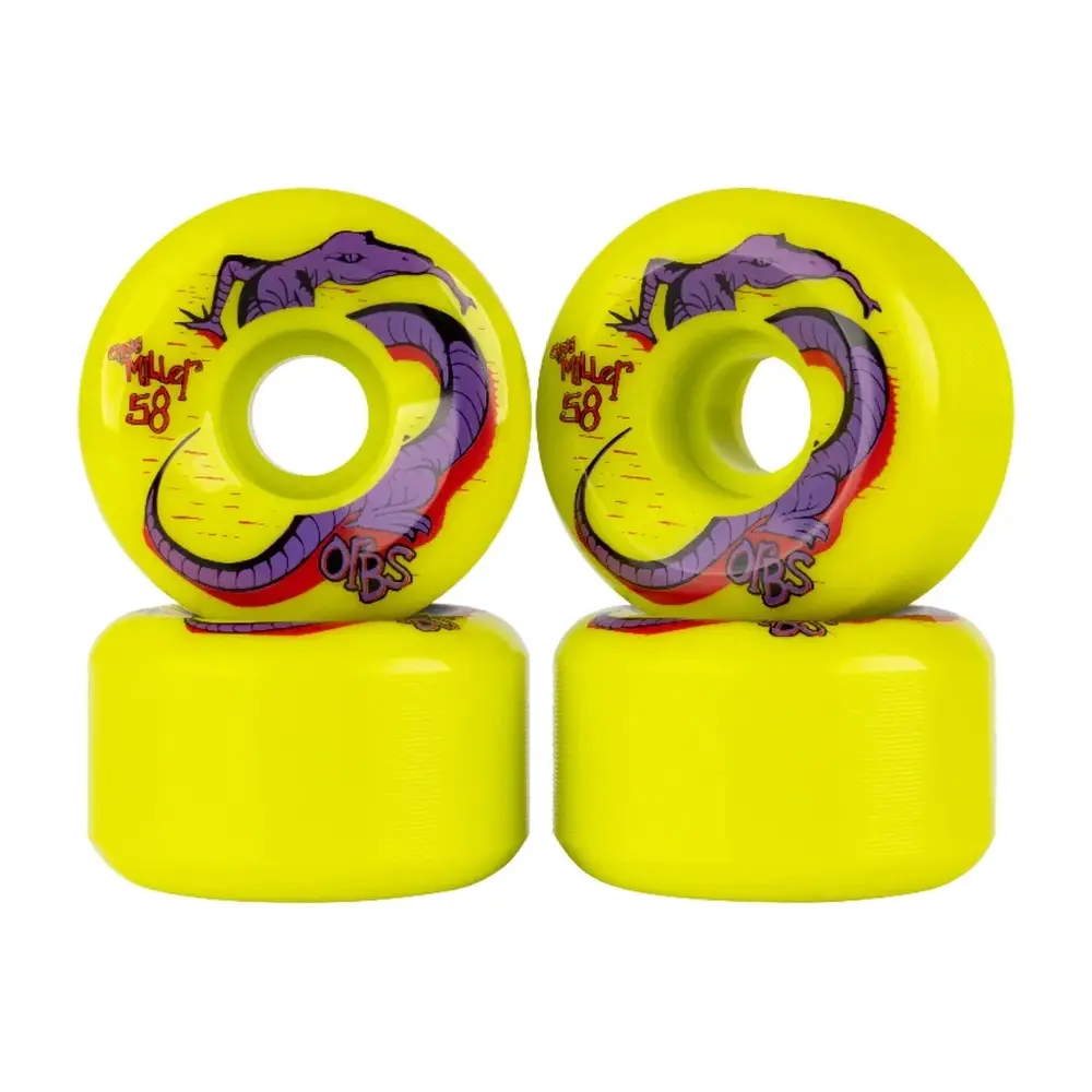 Welcome Orbs Specters Chris Miller Neon Yellow 99A 58mm Skateboard Wheels