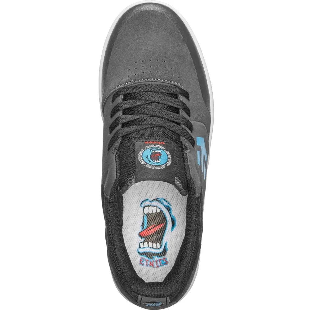 Etnies Marana X Santa Cruz Grey Black Blue Kids Skate Shoes