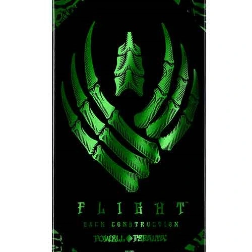 Powell Peralta Flight Skeleton Green Foil Shape 244 8.5 Skateboard Deck