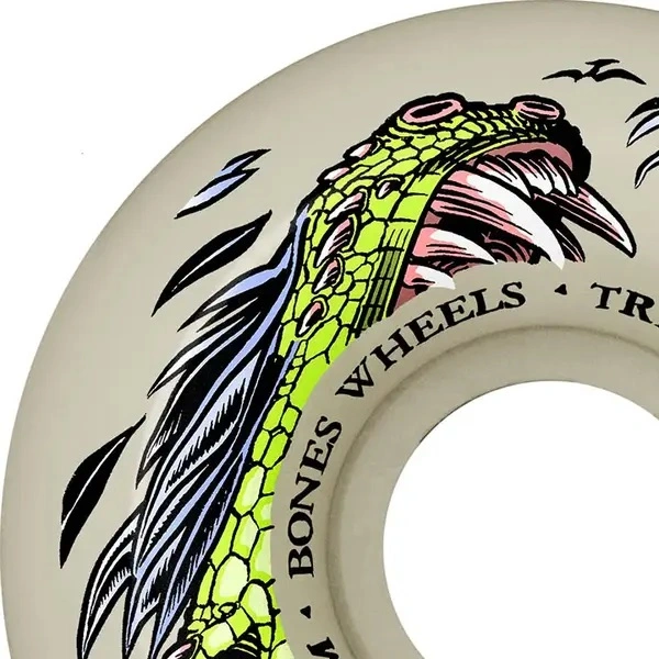 Bones X-Formula Wood Dino Sortas Sidecut V5 99A 53mm Skateboard Wheels