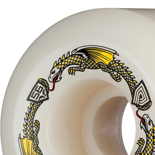 Powell Peralta Dragon Formula White 88A 56mm x 40mm Skateboard Wheels