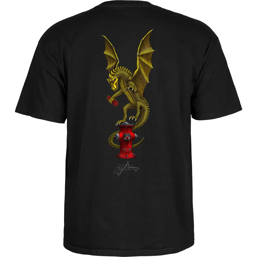 Powell Peralta Anderson Vajra Black T-Shirt [Size: S]