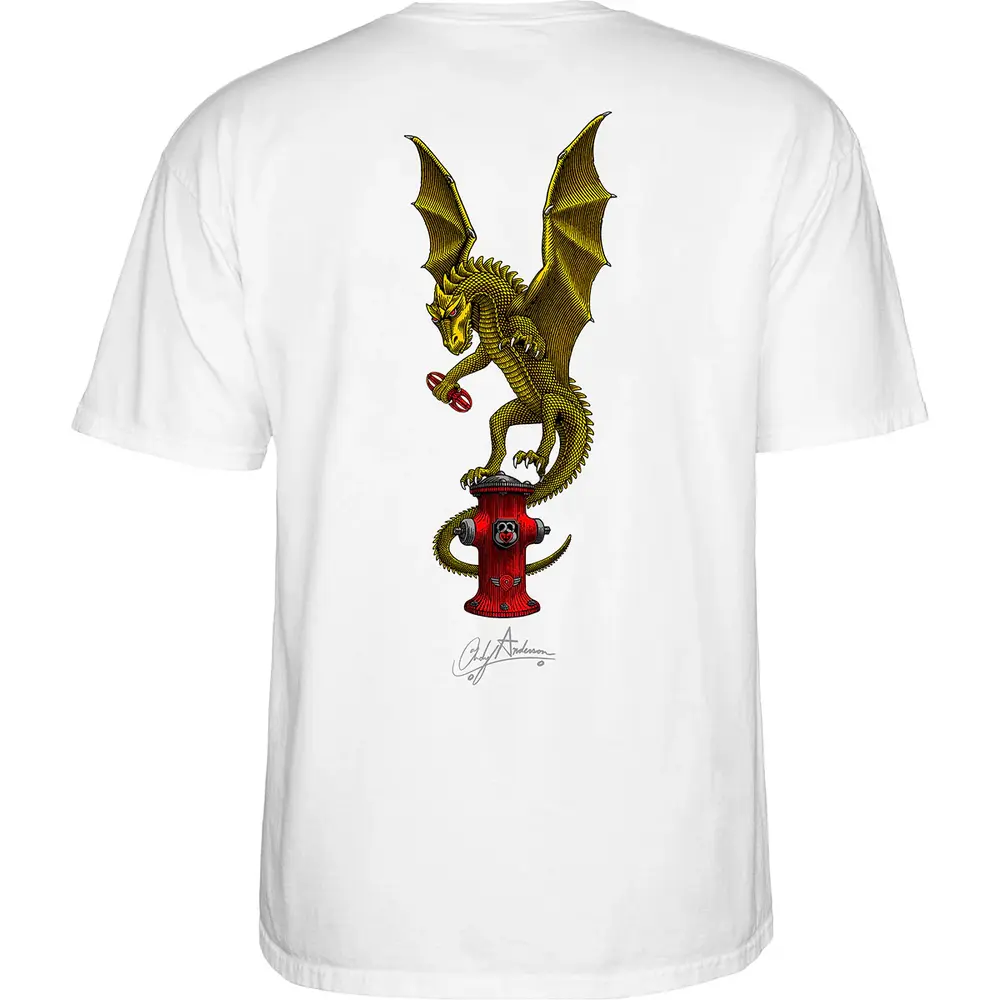 Powell Peralta Anderson Vajra White T-Shirt [Size: S]