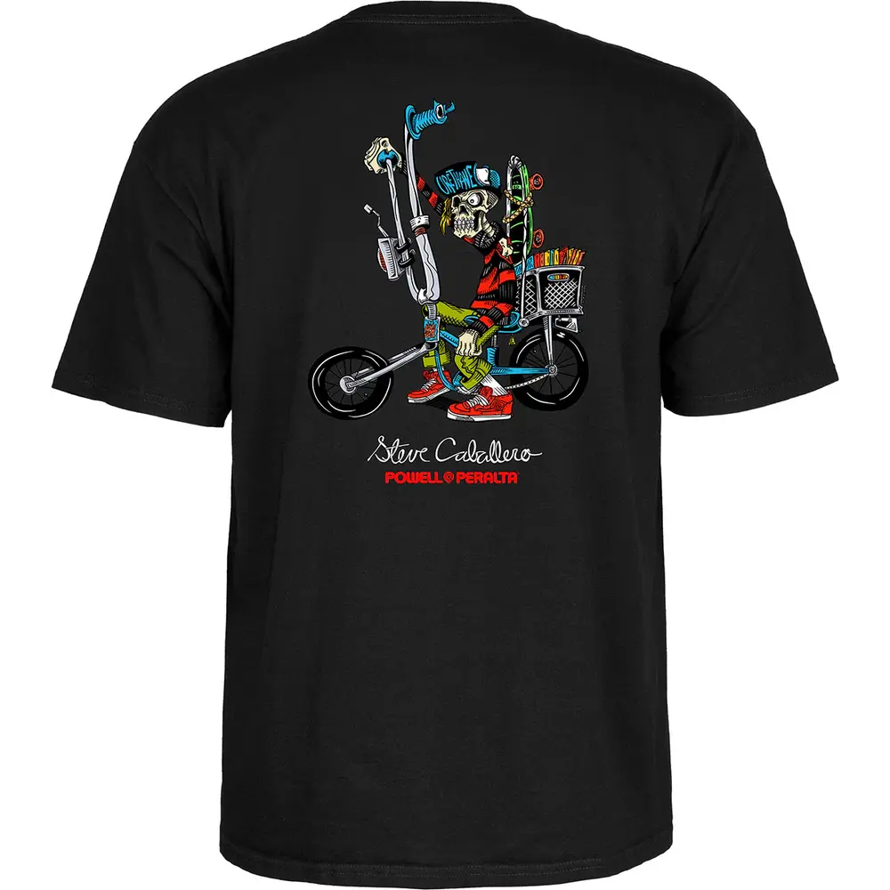 Powell Peralta Cab Chopper Black T-Shirt [Size: S]