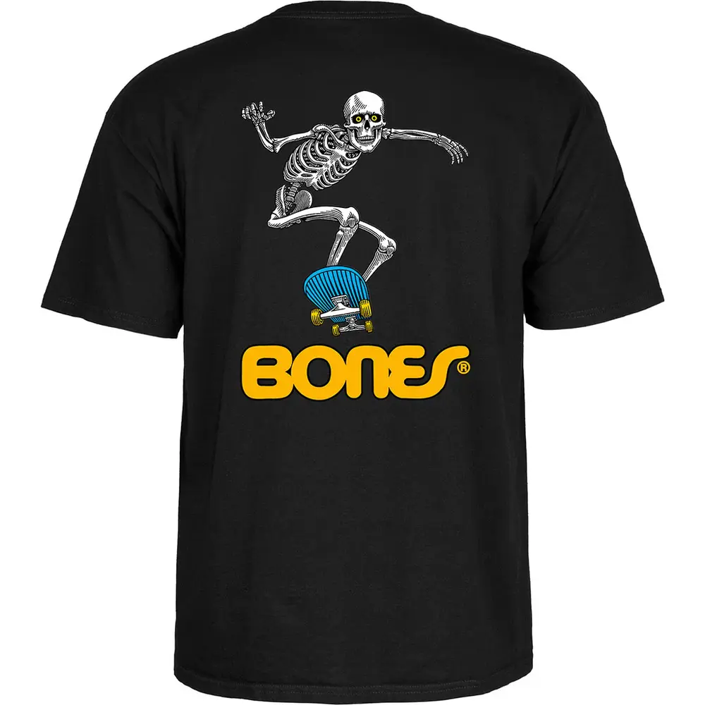 Powell Peralta Skate Skeleton 2 Black T-Shirt [Size: S]