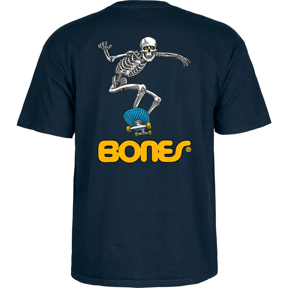 Powell Peralta Skate Skeleton 2 Navy T-Shirt [Size: M]