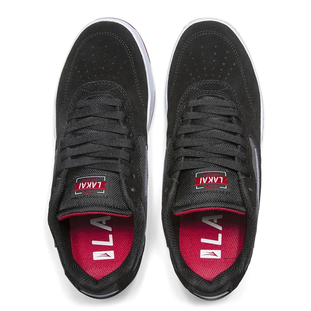 Lakai Ludlow Black Reflective Suede Mens Skate Shoes