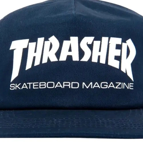 Thrasher Skatemag Navy White Snapback Hat