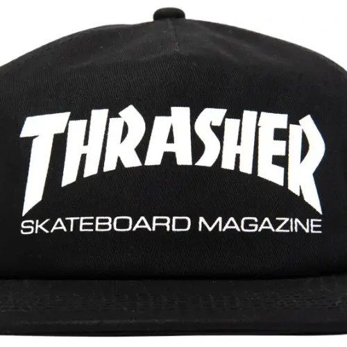 Thrasher Skatemag Black White Snapback Hat