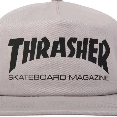 Thrasher Skatemag Grey Black Snapback Hat