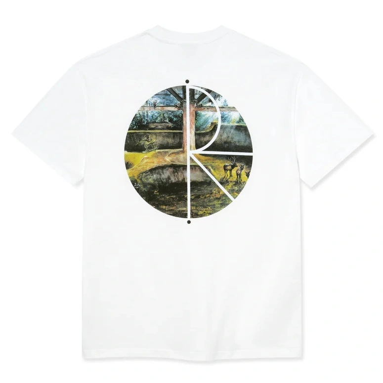 Polar Skate Co Fill Logo Burnside 2084 White T-Shirt