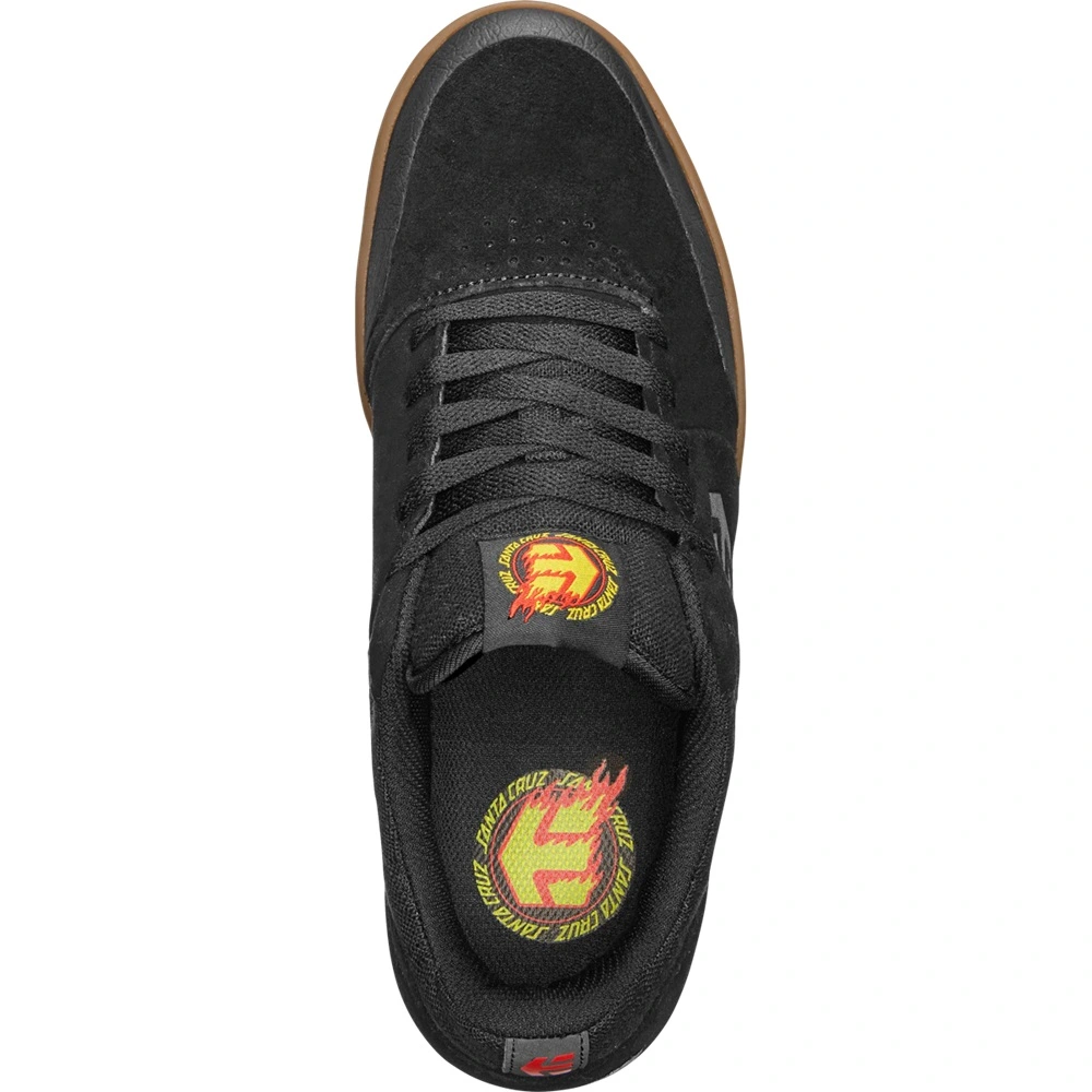 Etnies Marana X Santa Cruz Black Gum Mens Skate Shoes