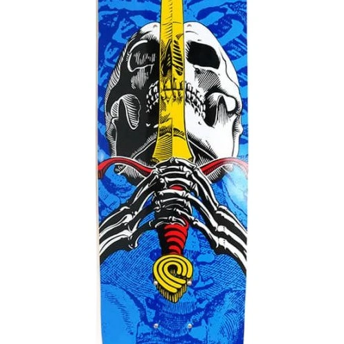 Powell Peralta Skull and Sword Blue 7.5 Skateboard Deck