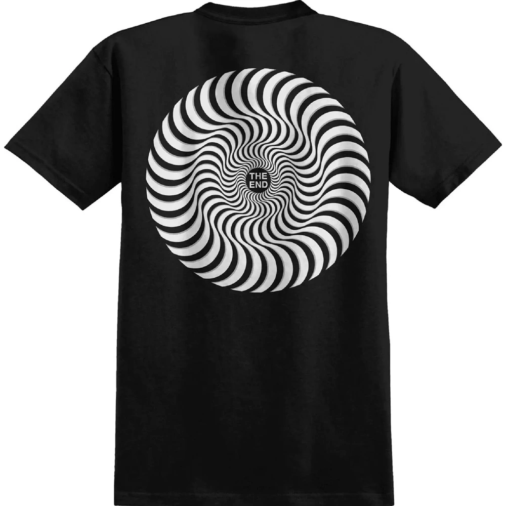 Spitfire Classic Swirl Overlay Black White T-Shirt