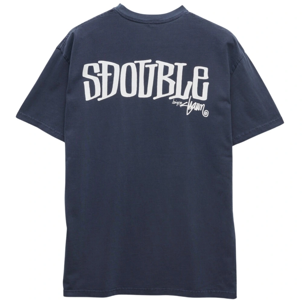 S-Double Design By Washed Navy T-Shirt