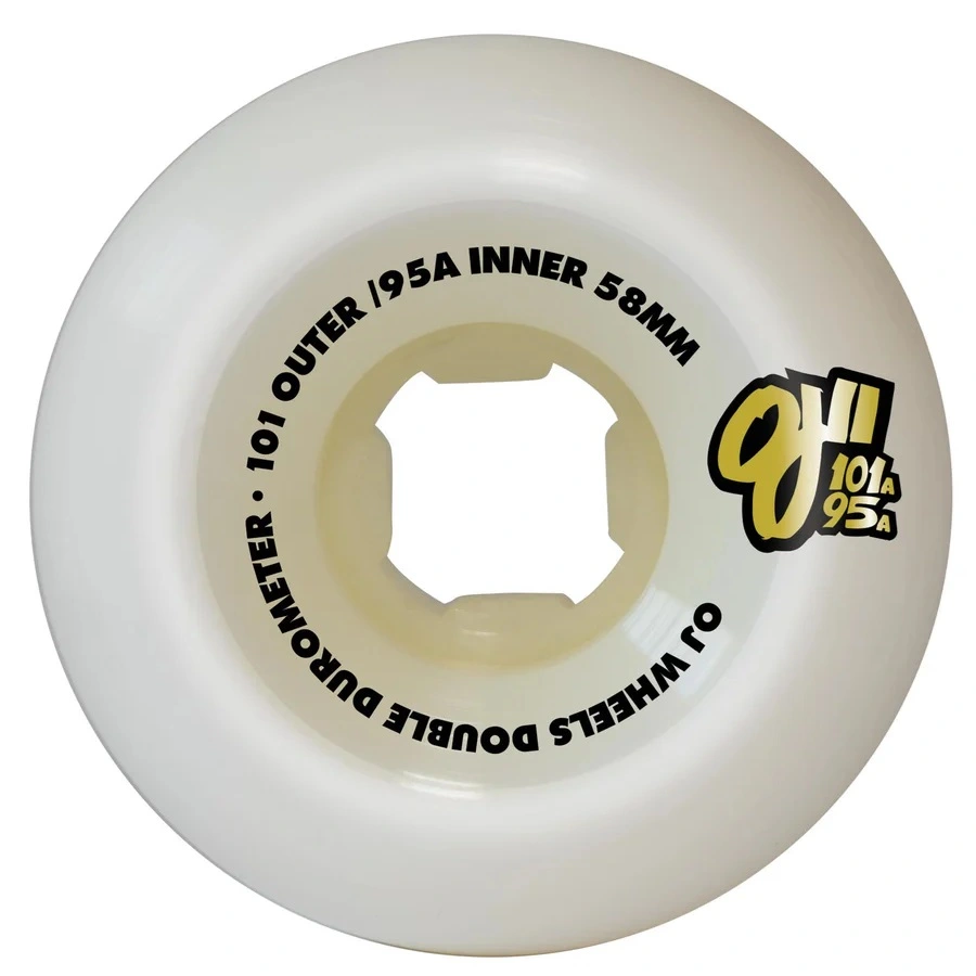 OJ Double Duro Mini Combo White 101A/95A 53mm Skateboard Wheels