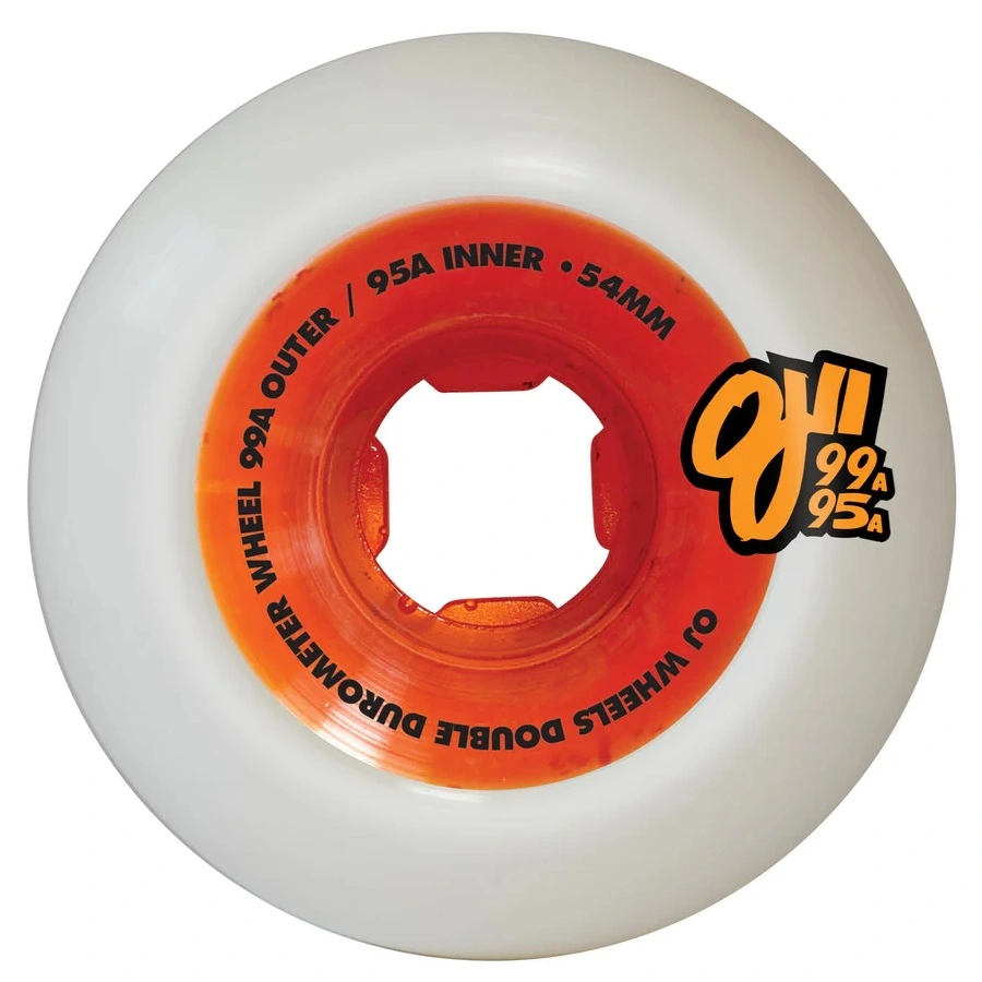 OJ Double Duro Mini Combo White Orange 99A/95A 54mm Skateboard Wheels