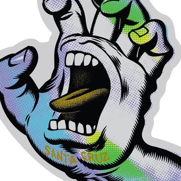 Santa Cruz Scream Hand Multi Colour Sticker