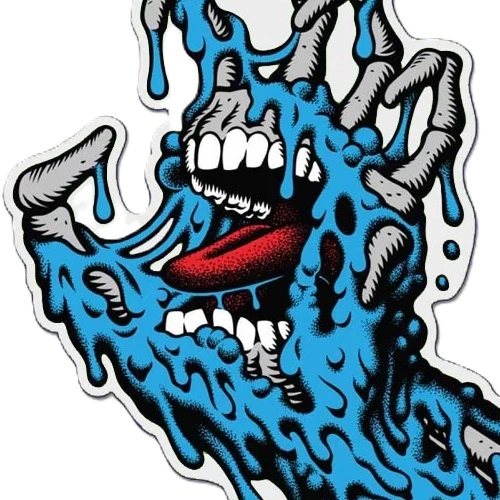 Santa Cruz Melt Hand Blue Sticker