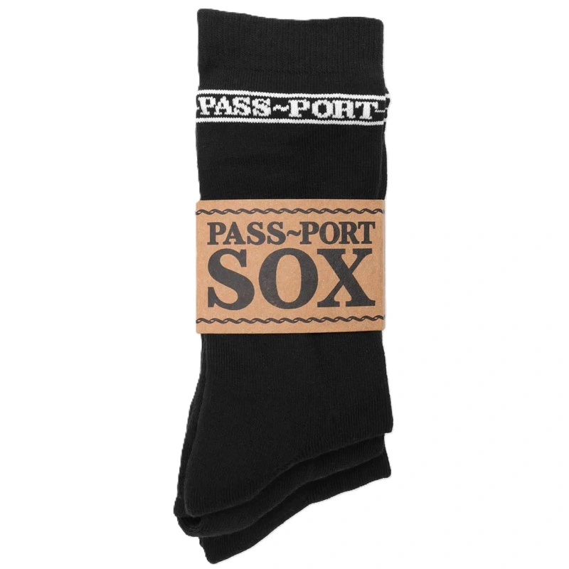 Passport Hi Sox R43 Black 3 Pack Socks