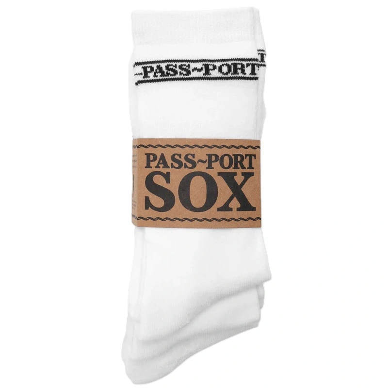 Passport Hi Sox R43 White 3 Pack Socks