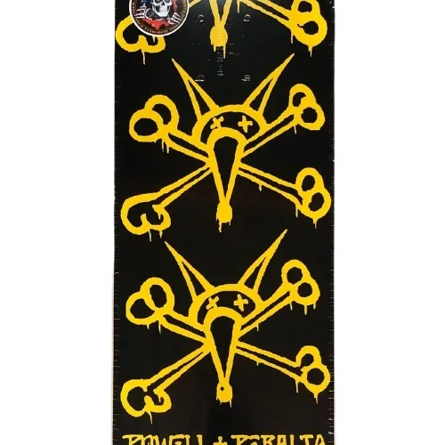 Powell Peralta Vato Rats Black Yellow 8.0 Skateboard Deck