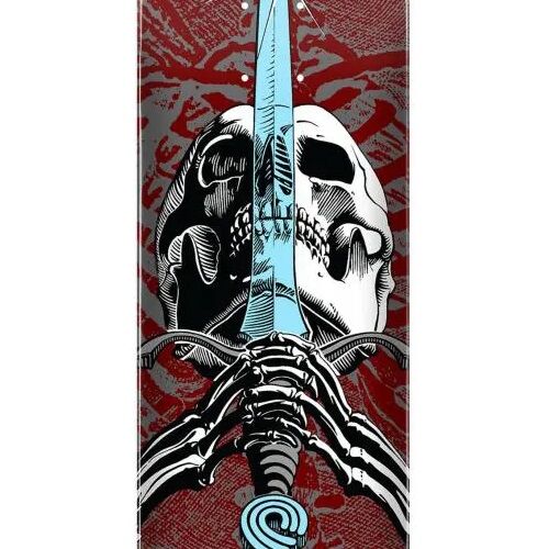 Powell Peralta Skull & Sword One Off Burgundy 7.5 Skateboard Deck