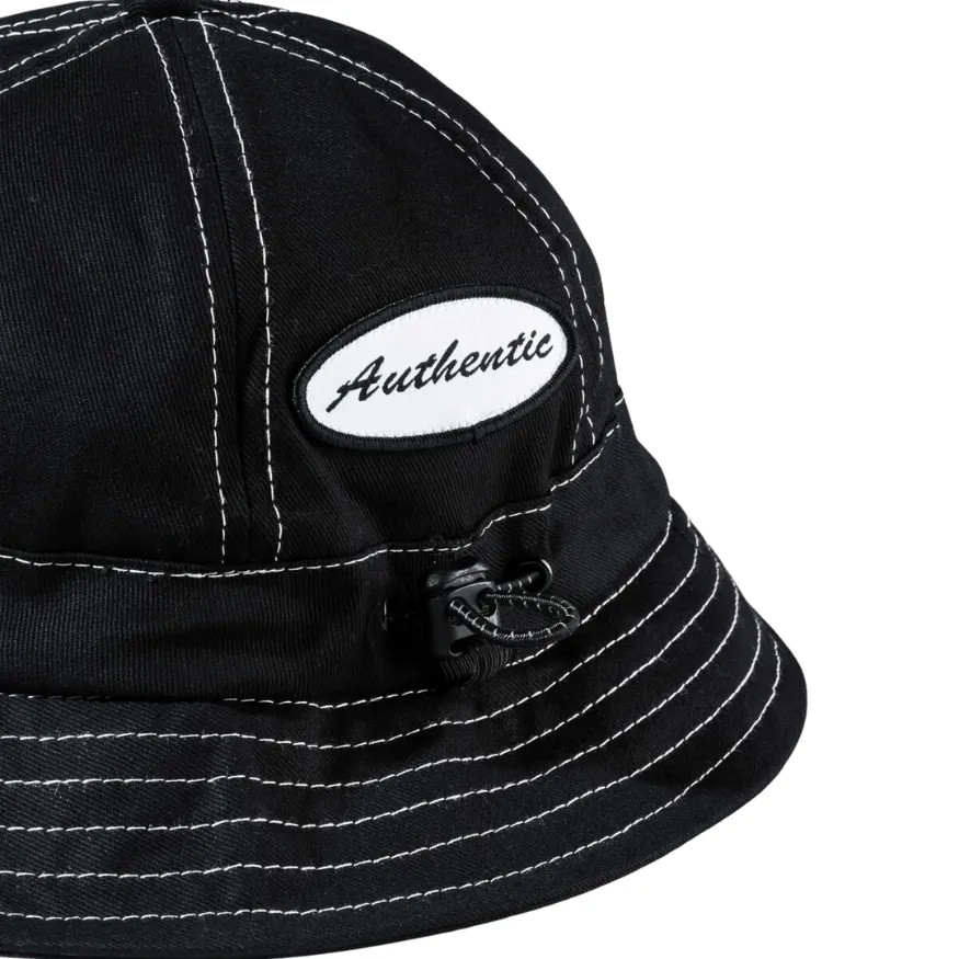 Ichpig Emblem 6 Panel Black Bucket Hat