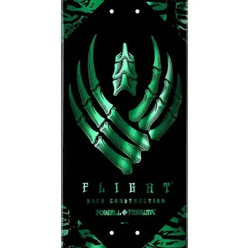 Powell Peralta Flight Skeleton Teal Foil Shape 242W 8.13 Skateboard Deck