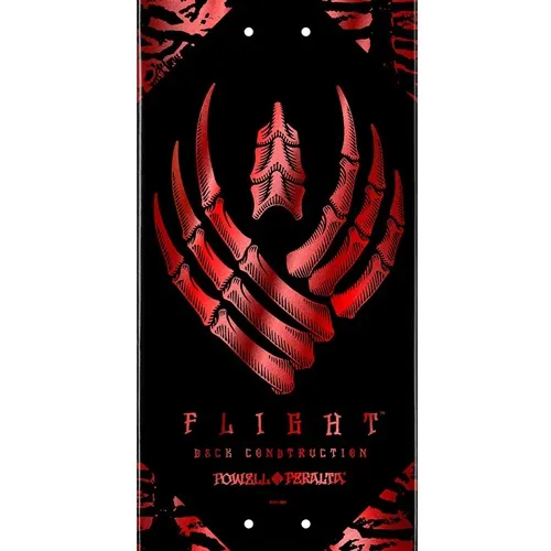 Powell Peralta Flight Skeleton Red Foil Shape 243W 8.38 Skateboard Deck