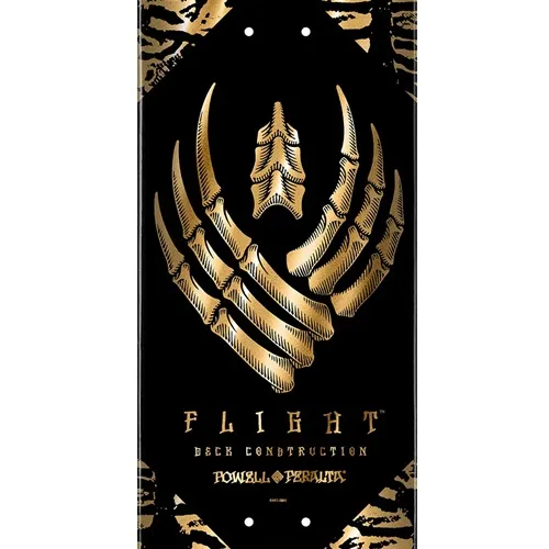 Powell Peralta Flight Skeleton Gold Foil Shape 244W 8.63 Skateboard Deck