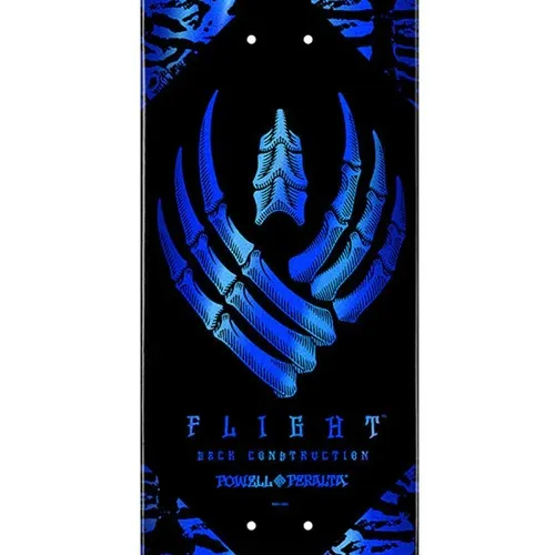 Powell Peralta Flight Skeleton Blue Foil Shape 308 8.75 Skateboard Deck