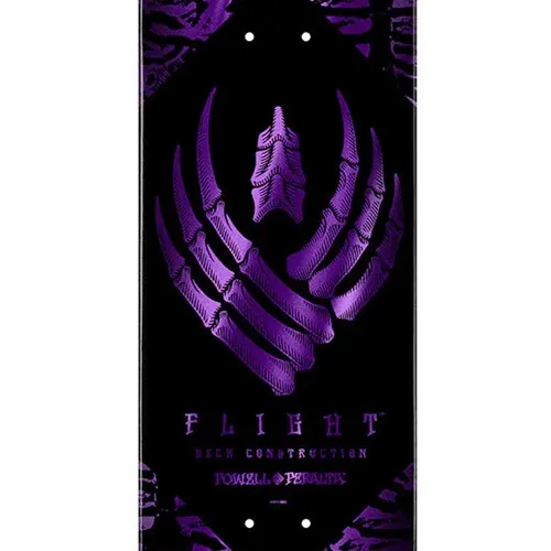 Powell Peralta Flight Skeleton Purple Foil Shape 309 9.0 Skateboard Deck